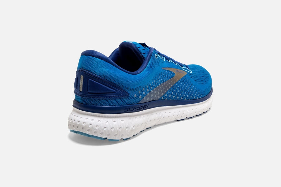 Brooks Glycerin 18 Road Running Shoes Mens - Blue/Gold - YHMDZ-5418